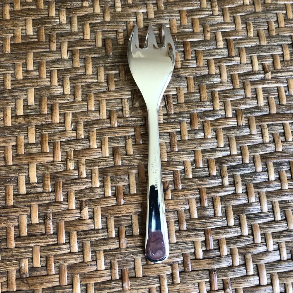 Lot of 4-Leonard Silverplated Italy Silver Plated Small 3-Prong Pickle Forks- 5
